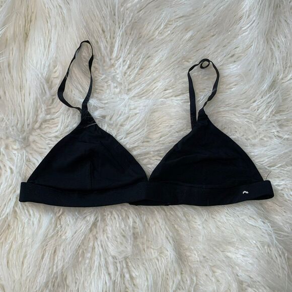 NEW MeUndies Black Micromodal Ultra Soft Bralette Large - Picture 1 of 8